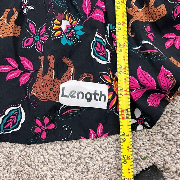 NWT‎ TORRID Women's 3X (3) Black Floral Leopard Midi Challis One-Shoulder Dress - Picture 14 of 15